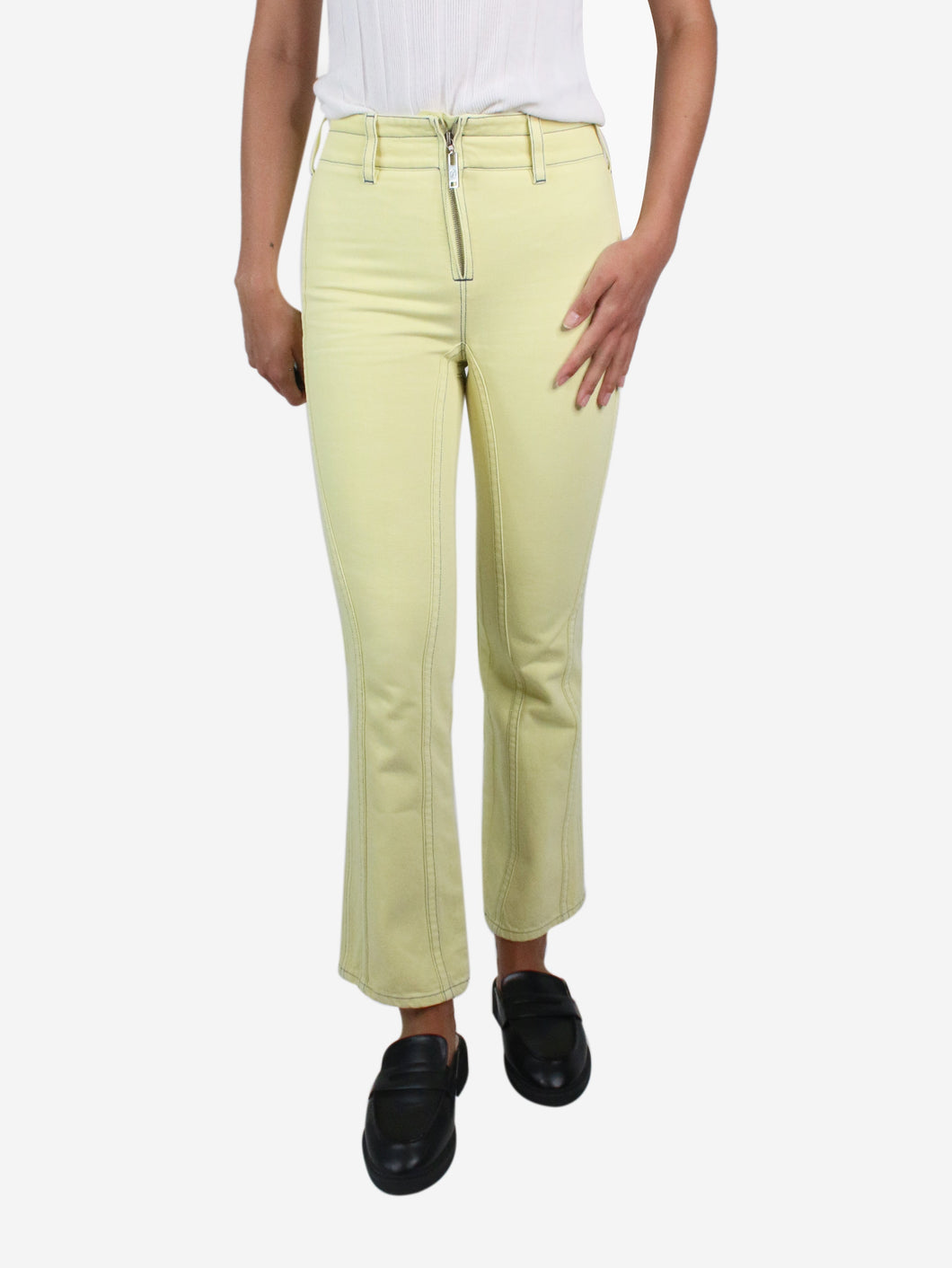Yellow zip mini-flare jeans - size FR 36 Trousers Louis Vuitton 