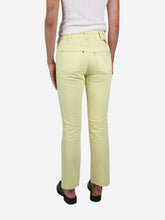 Load image into Gallery viewer, Yellow zip mini-flare jeans - size FR 36 Trousers Louis Vuitton 
