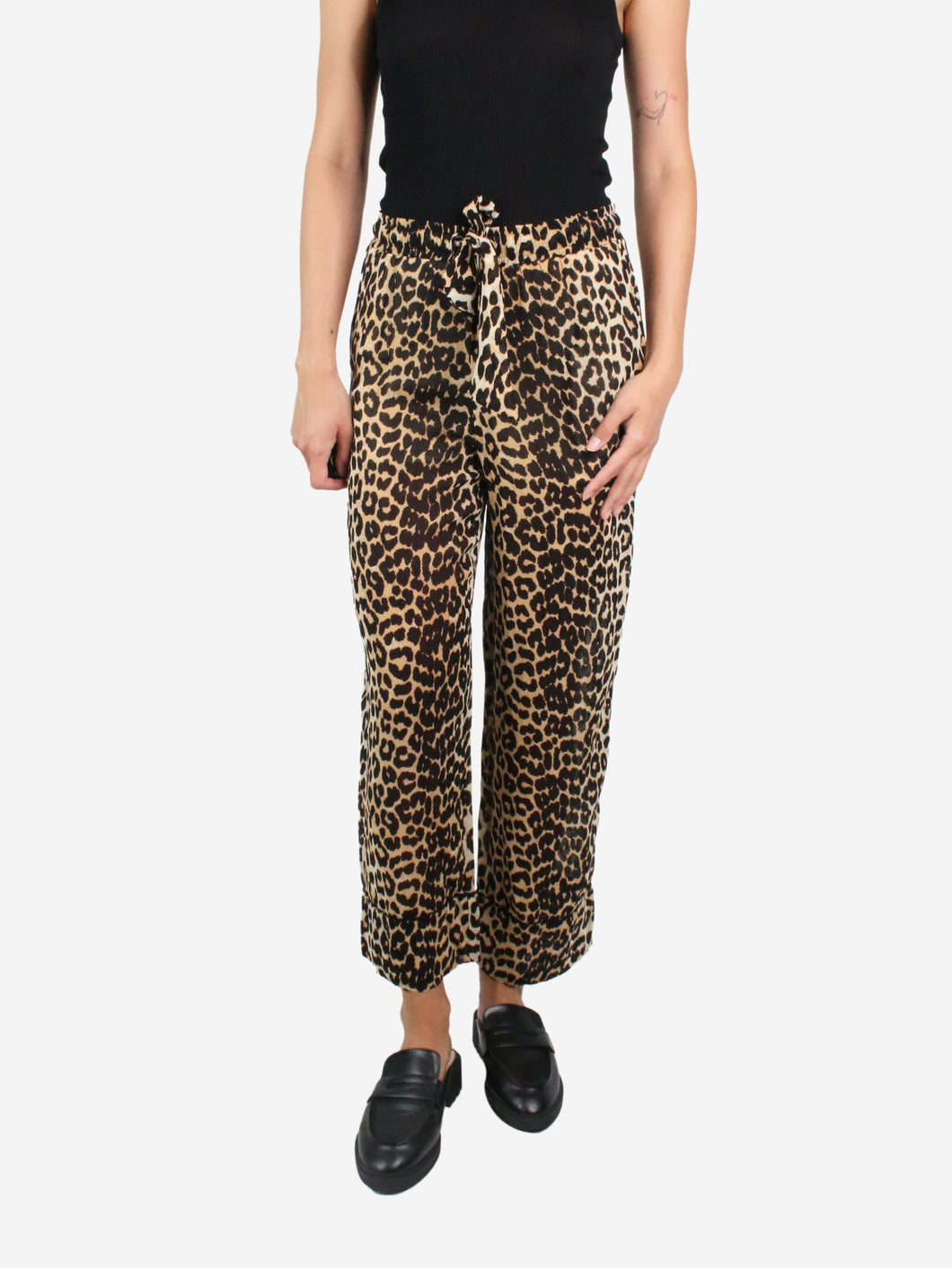 Leopard print light trousers - size EU 36 Trousers Ganni 