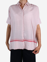 Load image into Gallery viewer, Red striped silk shirt - size S Tops Loro Piana 
