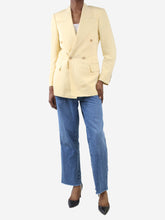 Load image into Gallery viewer, Yellow double-breasted blazer - size IT 36 Coats &amp; Jackets Umit Benan B+ 
