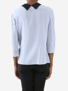 Prada Blue collared blouse - size IT 38