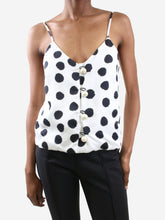 Load image into Gallery viewer, White polka dot top - size UK 8 Tops Mother of Pearl 
