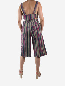 Sissa Multicolour demin striped dunagrees - size EU 36