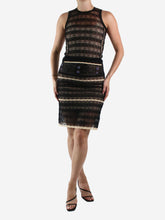 Load image into Gallery viewer, Black sleeveless lace top and skirt set - size UK 8/10 Sets Alessandro Dell&#39;Acqua 
