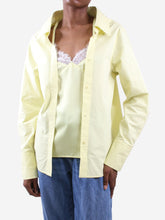 Load image into Gallery viewer, Yellow lace trimmed shirt - size UK 6 Tops JW Anderson 
