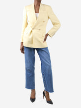 Load image into Gallery viewer, Yellow double-breasted blazer - size IT 36 Coats &amp; Jackets Umit Benan B+ 
