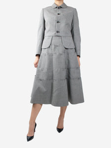 Comme Des Garçons Black houndstooth skirt and jacket set - size XS
