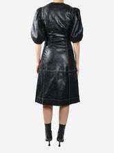 Load image into Gallery viewer, Black contrast-stitched leather dress - size EU 38 Dresses Ganni 
