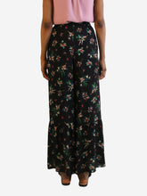 Load image into Gallery viewer, Black floral printed trousers - size IT 38 Trousers Red Valentino 
