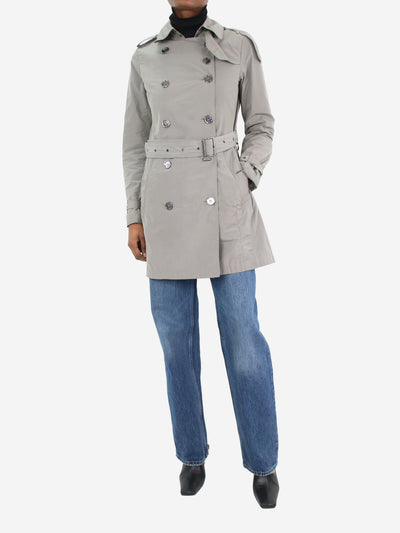 Grey double-breasted trench coat - size UK 6 Coats & Jackets Burberry 