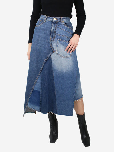 Blue patchwork denim skirt - size UK 8 Skirts Loewe 