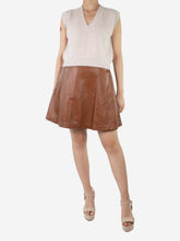 Load image into Gallery viewer, Brown A-line leather skirt - size UK 12 Skirts Polo Ralph Lauren 
