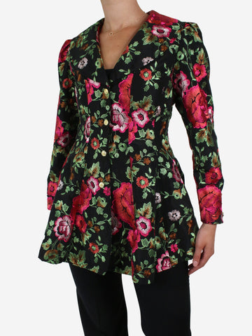 Black floral blazer dress - size DE 34 Dresses Rotate 