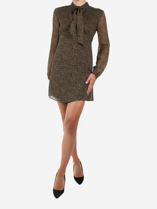 Saint Laurent Leopard print mini dress - size FR 38