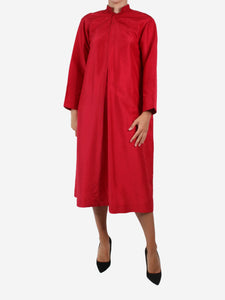Joseph Red button-up long-sleeve shirt dress - size FR 38