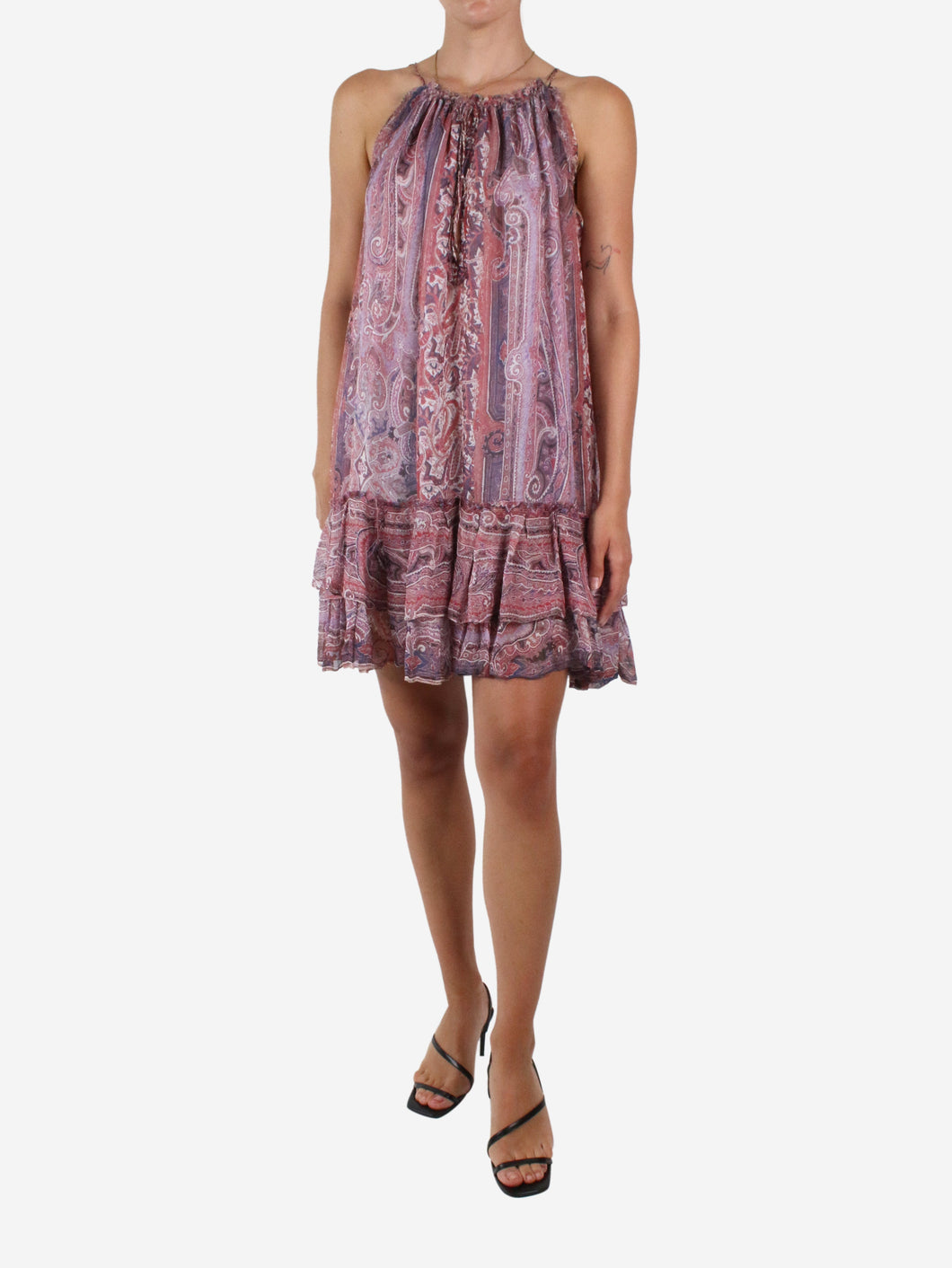 Red sleeveless floral and paisley dress - size FR 40 Dresses Isabel Marant 