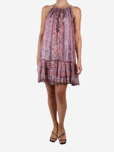 Isabel Marant Red sleeveless floral and paisley dress - size FR 40