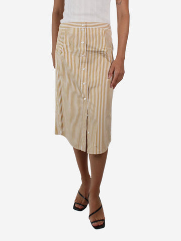 Yellow and white striped skirt - size UK 8 Skirts Victoria Beckham 