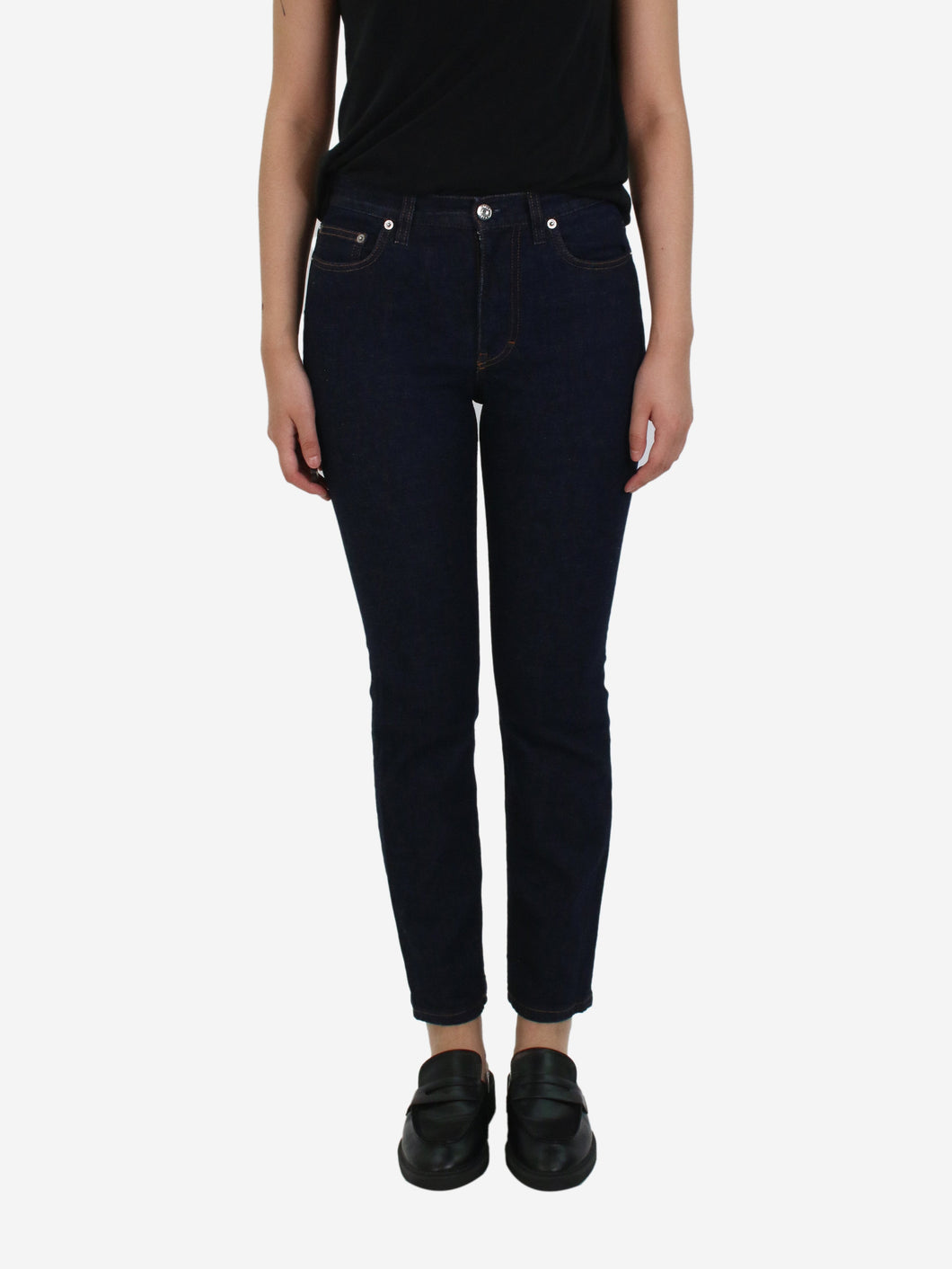Blue straight-leg jeans - size UK 8 Trousers Self Cinema 