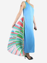 Load image into Gallery viewer, Emilio Pucci Blue one-shoulder knit maxi dress - size XL Dresses Emilio Pucci 
