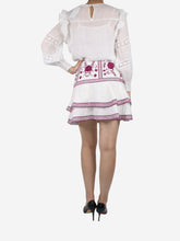 Load image into Gallery viewer, Alexis White embroidered floral skirt - size M Skirts Alexis 

