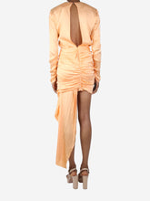 Load image into Gallery viewer, Orange long-sleeved ruched dress - size IT 38 Dresses Attico 
