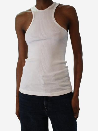 Cream ribbed tank top - size XS Tops Goldsign 
