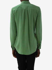 Equipment Green button-up silk shirt - size XS
