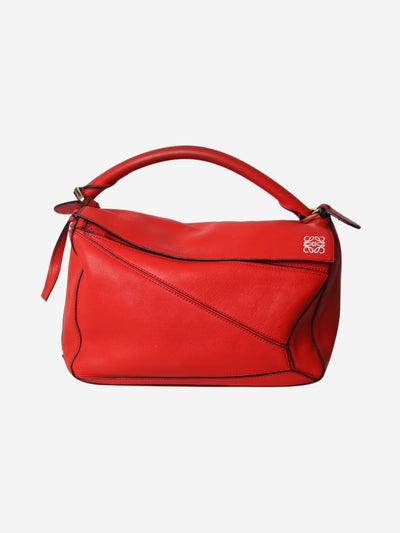 Red 2015 Medium Puzzle bag in calfskin Top Handle Bags Loewe 