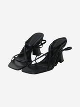 Load image into Gallery viewer, Black square-toe sandal heels - size EU 37 Heels By Far 
