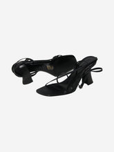 Load image into Gallery viewer, Black square-toe sandal heels - size EU 37 Heels By Far 
