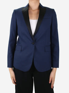 Joseph Blue contrast-lapel blazer - size FR 36