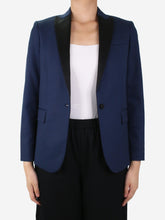 Load image into Gallery viewer, Blue contrast-lapel blazer - size FR 36 Coats &amp; Jackets Joseph 
