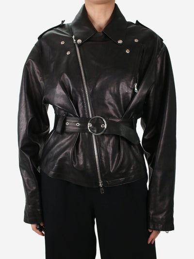 Black leather biker jacket - size IT 40 Coats & Jackets Maison Margiela 