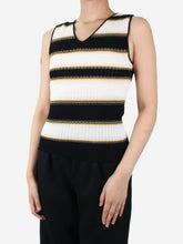 Load image into Gallery viewer, Black sleeveless striped top - size UK 10 Tops Missoni 
