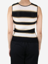 Load image into Gallery viewer, Black sleeveless striped top - size UK 10 Tops Missoni 
