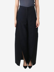 Loewe Black high-rise cut textured trousers - size UK 4