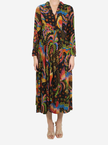 Multi printed ruffle midi dress - size S Dresses Farm Rio 