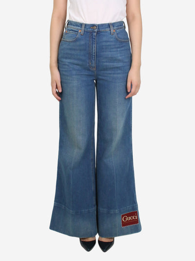 Blue wide-leg jeans - size UK 8 Trousers Gucci 