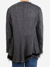 Load image into Gallery viewer, Grey raw edge cardigan - size UK 8 Tops Yohji Yamamoto 
