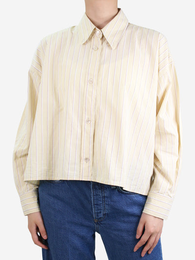 Yellow striped shirt cotton-silk blend shirt - size UK 10 Tops Isabel Marant 