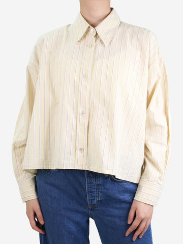 Yellow striped shirt cotton-silk blend shirt - size UK 10 Tops Isabel Marant 