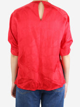 Load image into Gallery viewer, Red short-sleeved geometric top - size UK 10 Tops Isabel Marant 
