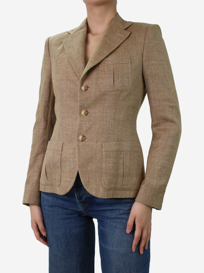 Brown check blazer - size US 4 Coats & Jackets Ralph Lauren 