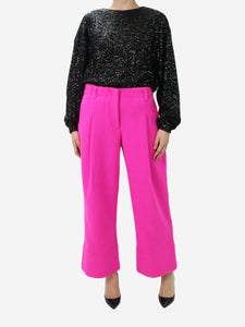 Mira Mikati Pink tweed pleated trousers - size EU 38