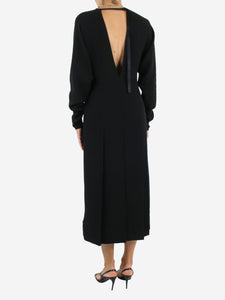 Burberry Black v-neckline midi dress - size UK 8