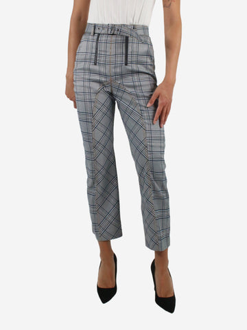 Grey check trousers - size UK 8 Trousers Self Portrait 