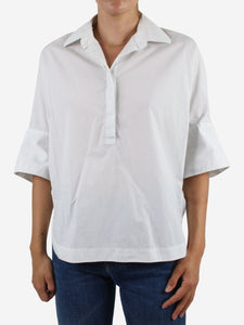 CH Carolina Herrera White polka dot printed shirt - size UK 6