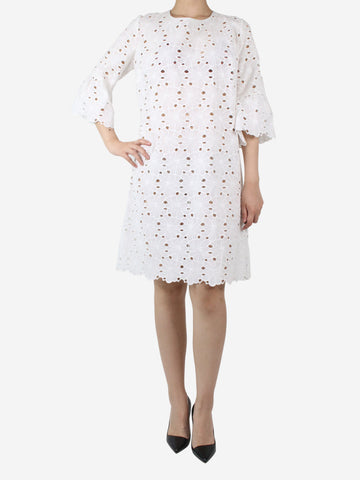 White embroidered dress - size UK 10 Dresses Alberre Odette 